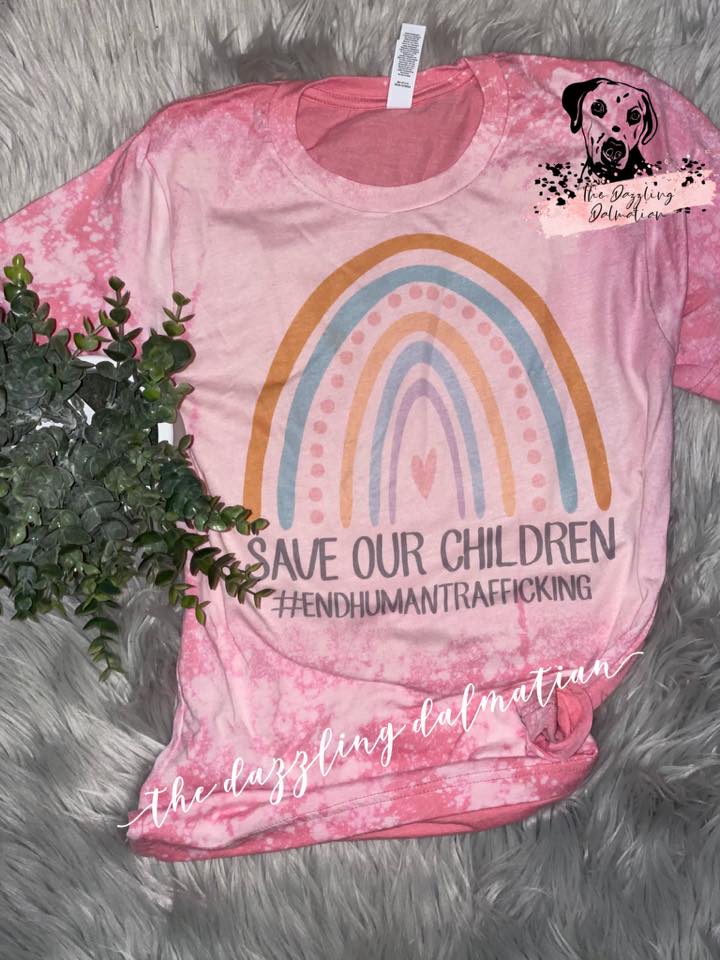 Save our Children bleached t-shirt