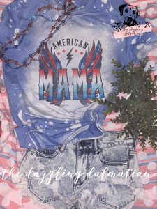 American Mama Blue bleached t-shirt