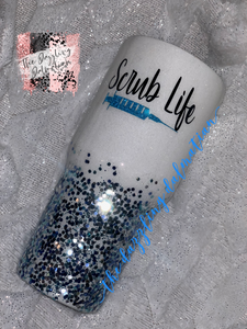 Scrub Life Glitter Tumbler
