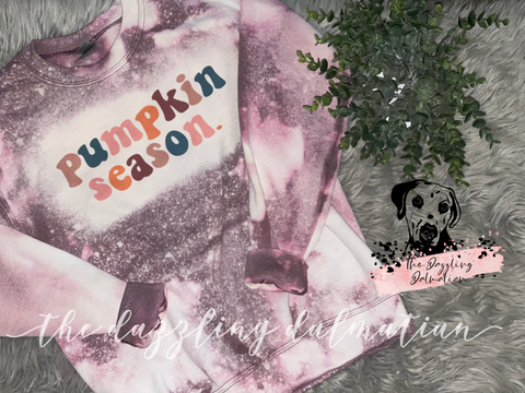 Pumpkin Season bleached sweatshirt