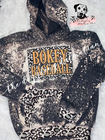 Bokey Baseball leopard bleached hoodie