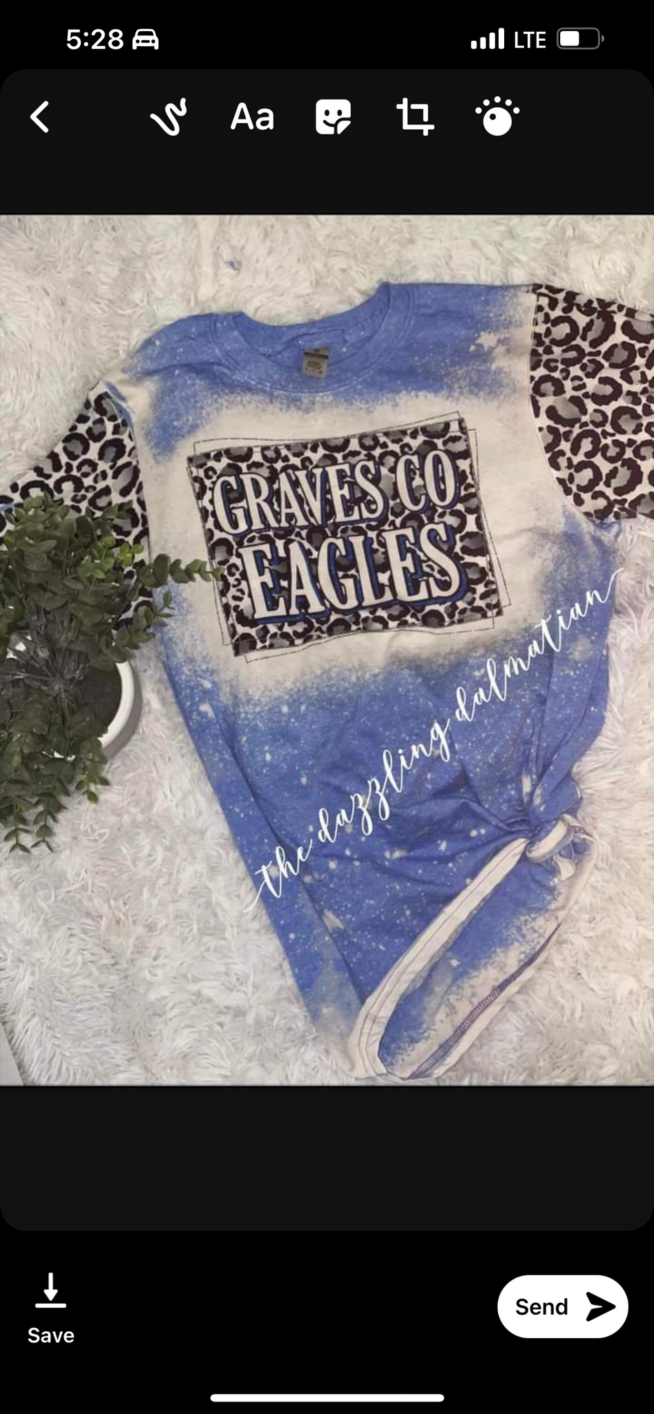 Graves Co leopard bleached t-shirt